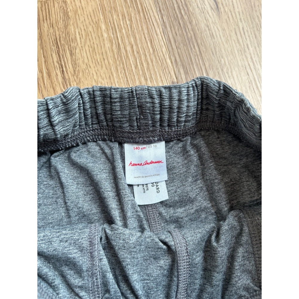 Hanna Andersson Kids Active Joggers 2 Pack Grey Blue Heathered Pants Size 140cm - Picture 2 of 7